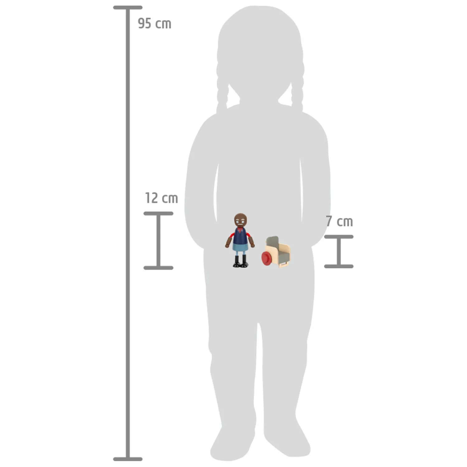 - Houten Poppenhuis Familie met Rolstoel, 6st.-Small Foot Outlet
