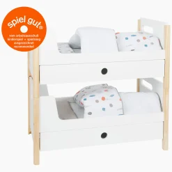 - Houten Poppenhoogslaper Little Button met Beddengoed, 6dlg.-Small Foot Best