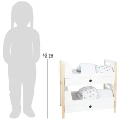 - Houten Poppenhoogslaper Little Button met Beddengoed, 6dlg.-Small Foot Best