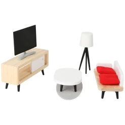 - Houten Poppenhuis Meubeltjes Complete Set, 28dlg.-Small Foot