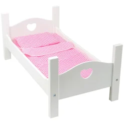Small Foot - Houten Poppenbed Wit met Beddengoed, 4dlg. Discount