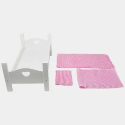 Small Foot - Houten Poppenbed Wit met Beddengoed, 4dlg. Discount