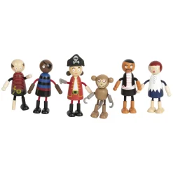Small Foot - Houten Poppetjes Piraat Buigbaar, 6st. Sale