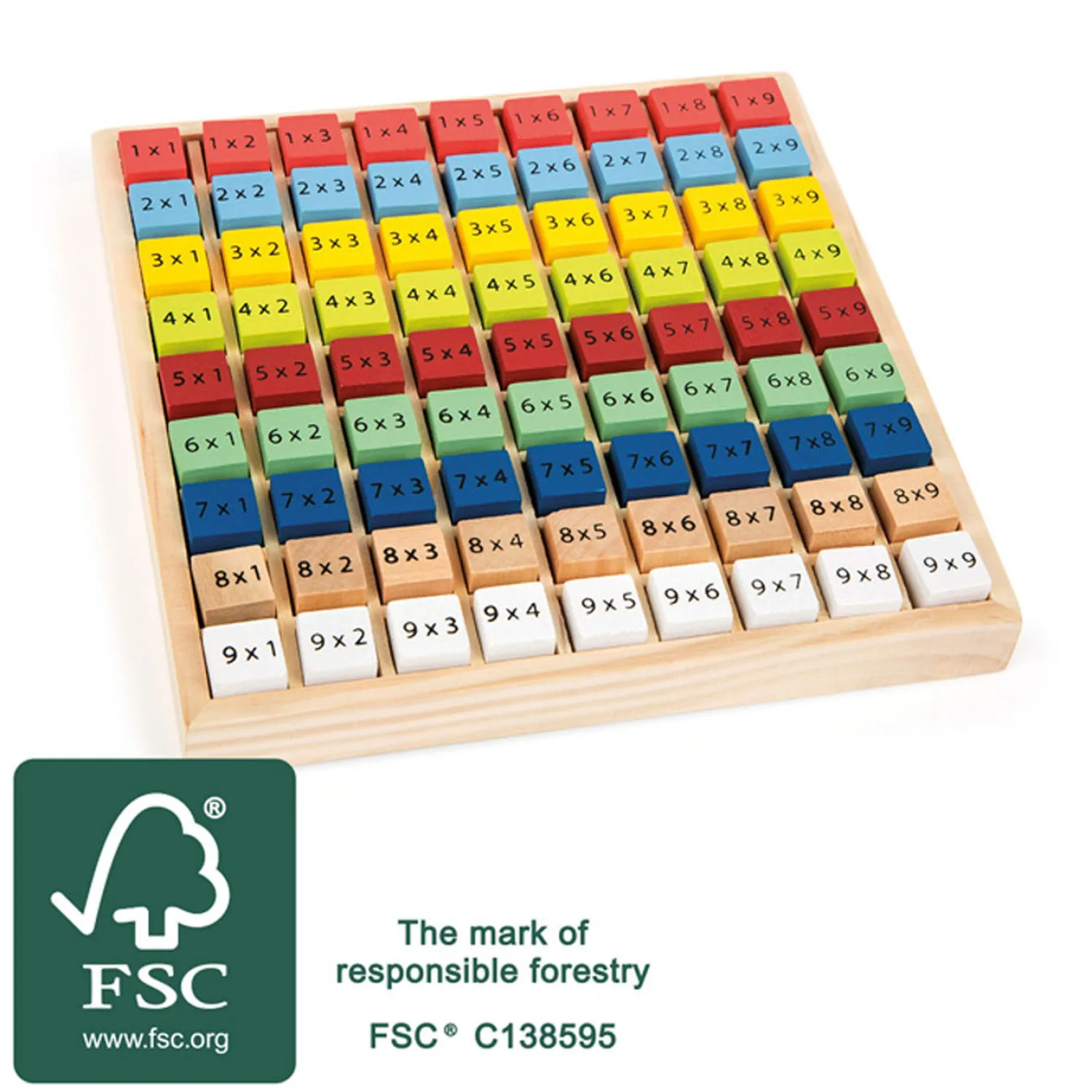 - Houten Reken Keersommen Kleur, 82dlg.>Small Foot