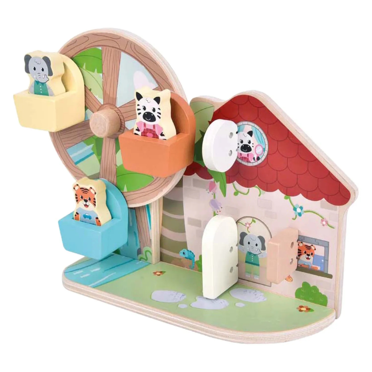 Small Foot - Houten Reuzenrad FSC Jungle Friends Hot