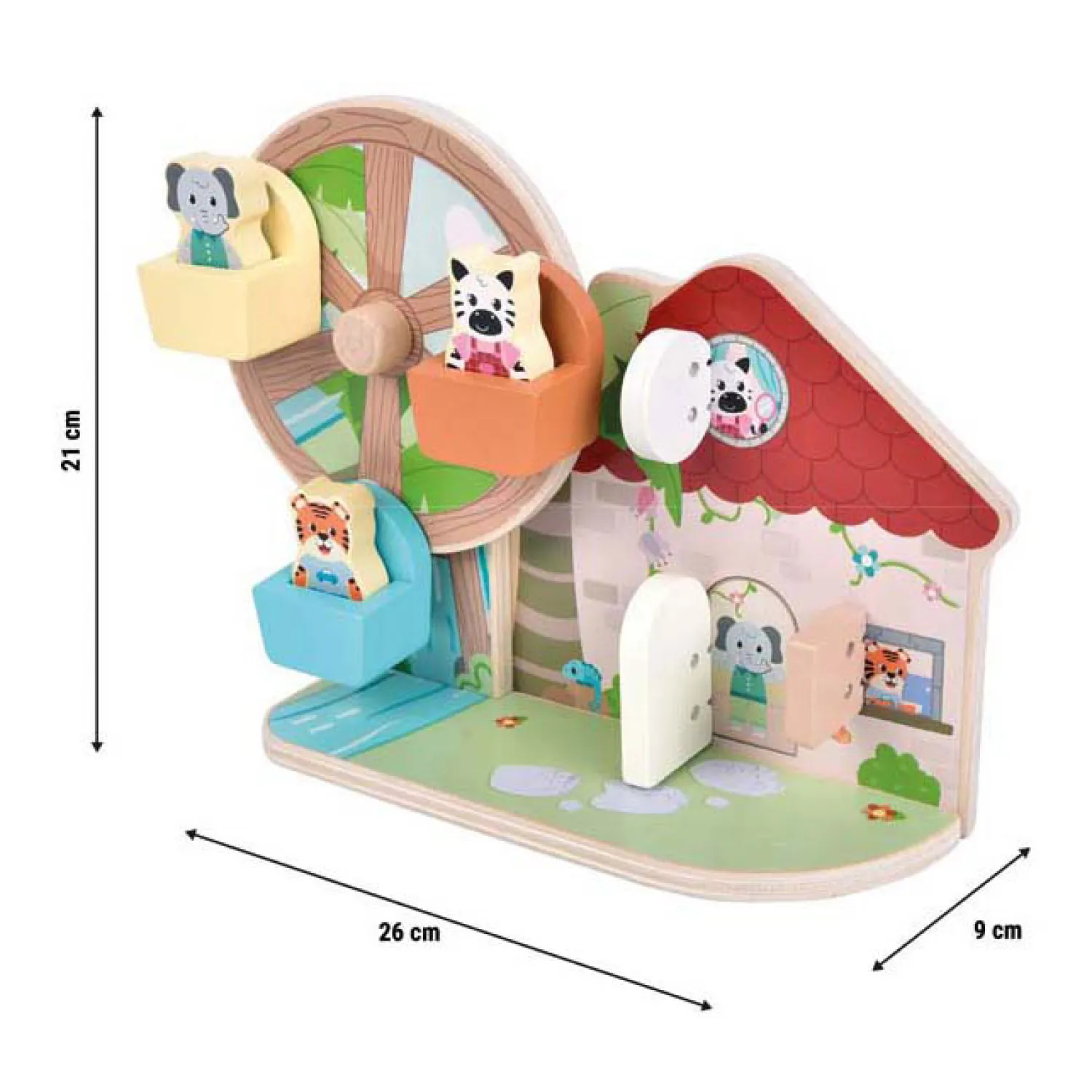 Small Foot - Houten Reuzenrad FSC Jungle Friends Hot