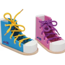 Small Foot  -  Houten Rijgschoenen, 2st. Hot