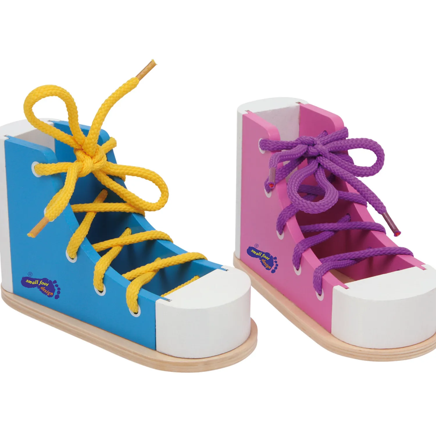 Small Foot - Houten Rijgschoenen, 2st. Hot