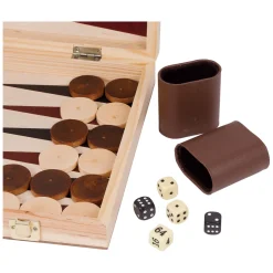 Small Foot - Houten Schaakspel en Backgammon Sale