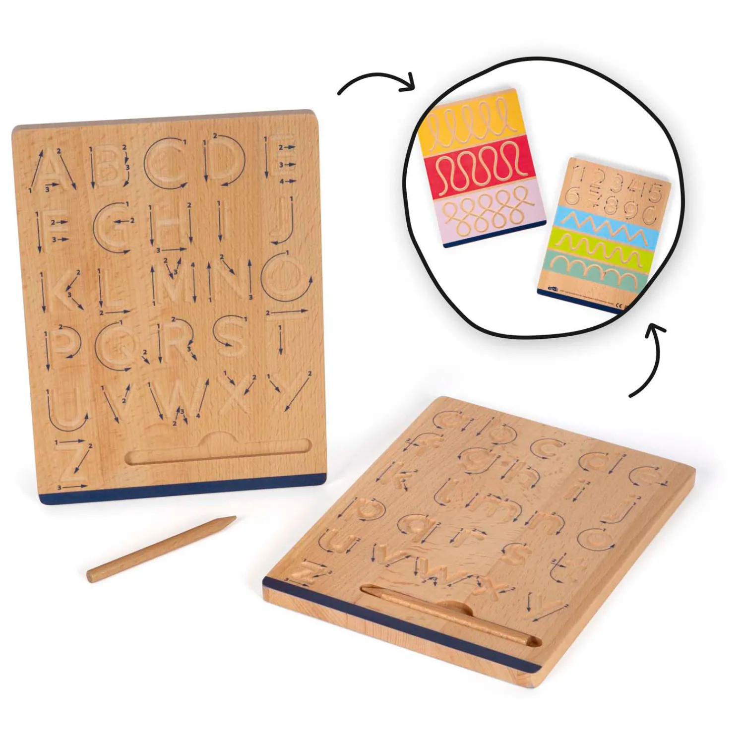 Small Foot - Houten Schrijfbordset voor Schrijftraining Outlet