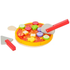 Small Foot - Houten Snij- en Speeleten Pizza Set, 21dlg. New