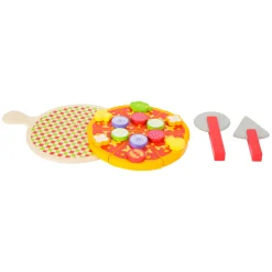 Small Foot - Houten Snij- en Speeleten Pizza Set, 21dlg. New