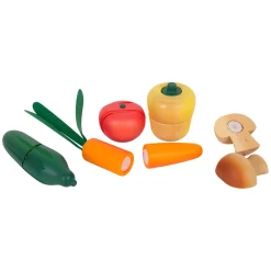 Small Foot - Houten Snij- en Speeleten Groenten Set, 13dlg. Clearance