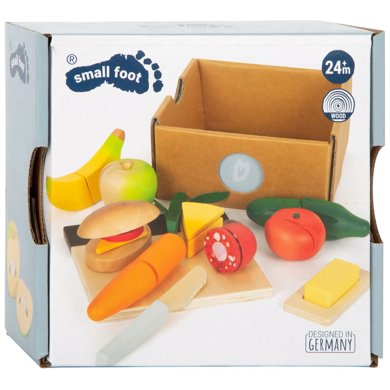 Small Foot - Houten Snij- en Speeleten Lunch Set, 24dlg. Outlet