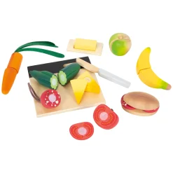 Small Foot - Houten Snij- en Speeleten Lunch Set, 24dlg. Outlet