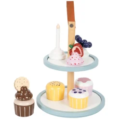 - Houten Speeleten Etagere met Cupcakes, 13dlg.-Small Foot New