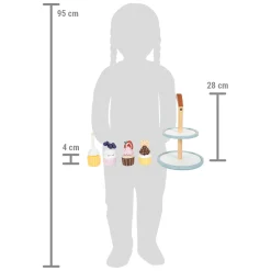 - Houten Speeleten Etagere met Cupcakes, 13dlg.-Small Foot New