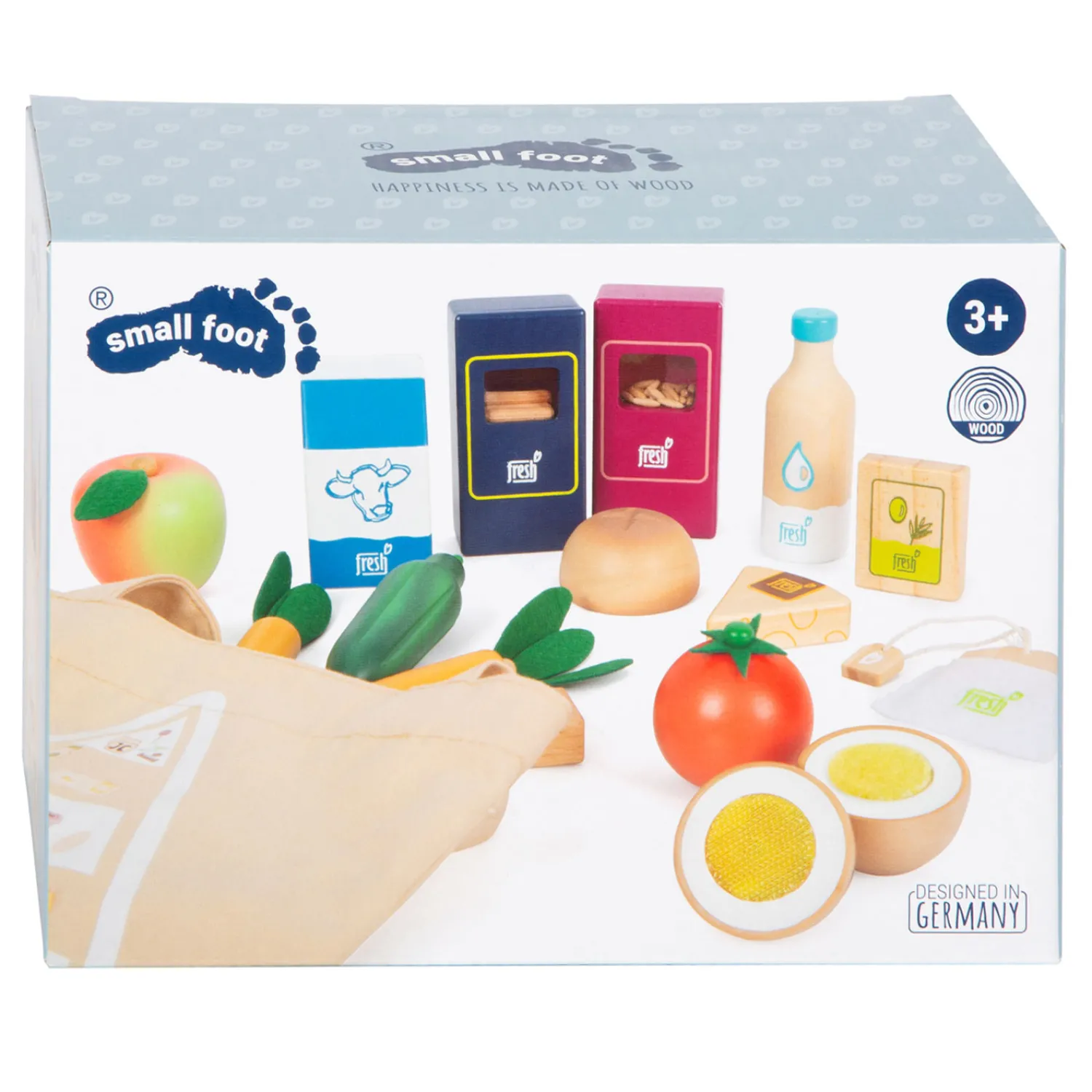 Small Foot - Houten Speeleten Vegetarisch Voedselset, 17dlg. Outlet