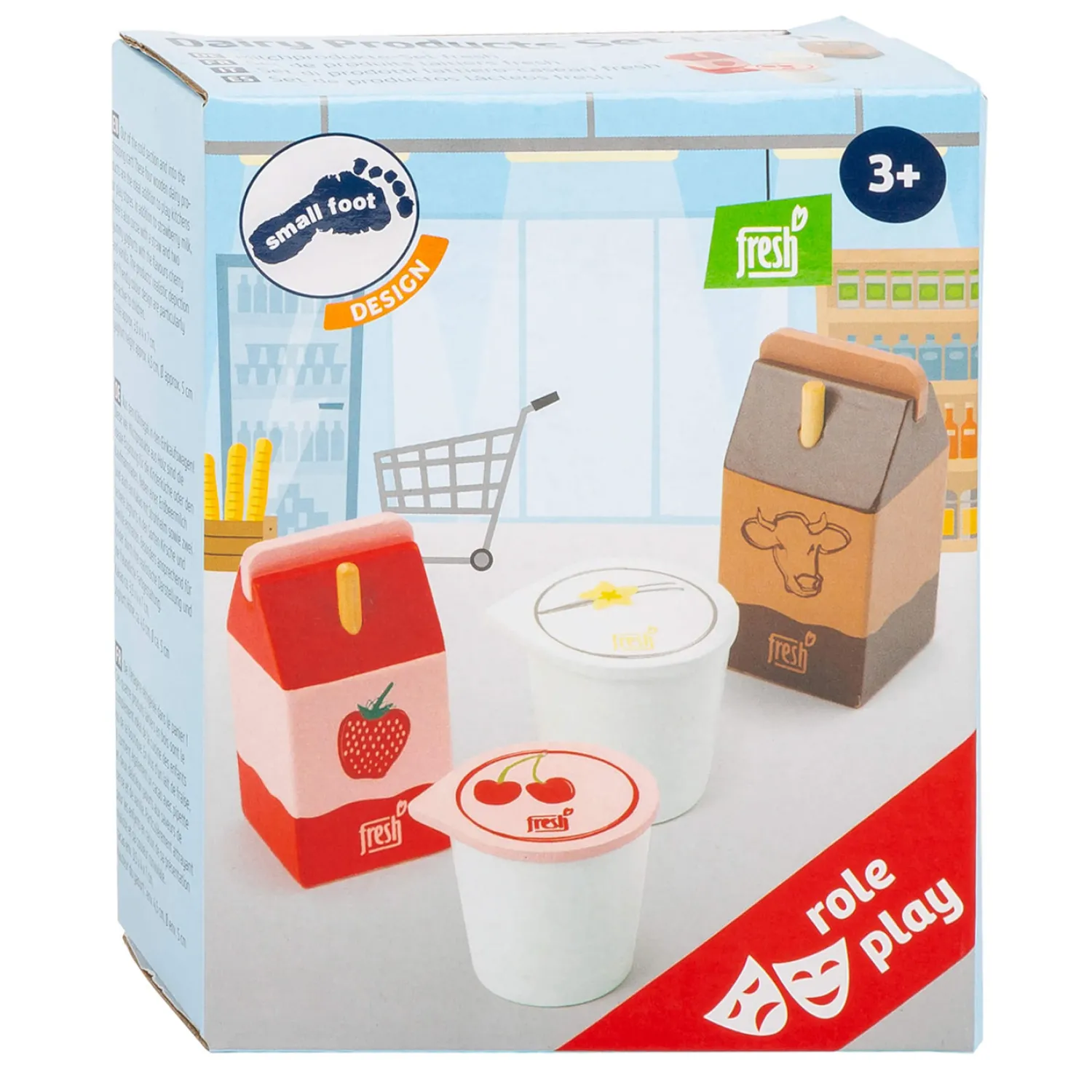 - Houten Speeleten Zuivel, 4dlg.-Small Foot Outlet