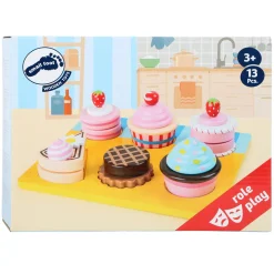 - Houten Speeleten Cupcakes en Cake Set, 13dlg.>Small Foot Online