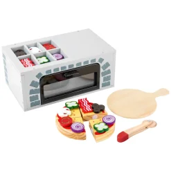 - Houten Speeleten Pizza-oven Set, 25dlg.-Small Foot Clearance
