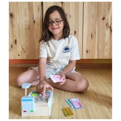 - Houten Speelgoedkassa met Accessoires, 15dlg.><noscript><img width=