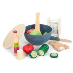 Small Foot - Houten Speelgoed Eten Salade Speelset, 11dlg. Hot