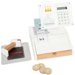 - Houten Speelgoedkassa met Scanner, 15dlg.-Small Foot New