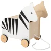 - Houten Speelgoedbox en Trekfiguur Zebra Wildlife>Small Foot