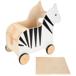 - Houten Speelgoedbox en Trekfiguur Zebra Wildlife>Small Foot
