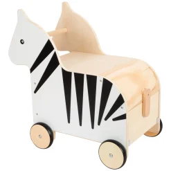 - Houten Speelgoedbox en Trekfiguur Zebra Wildlife><noscript><img width=