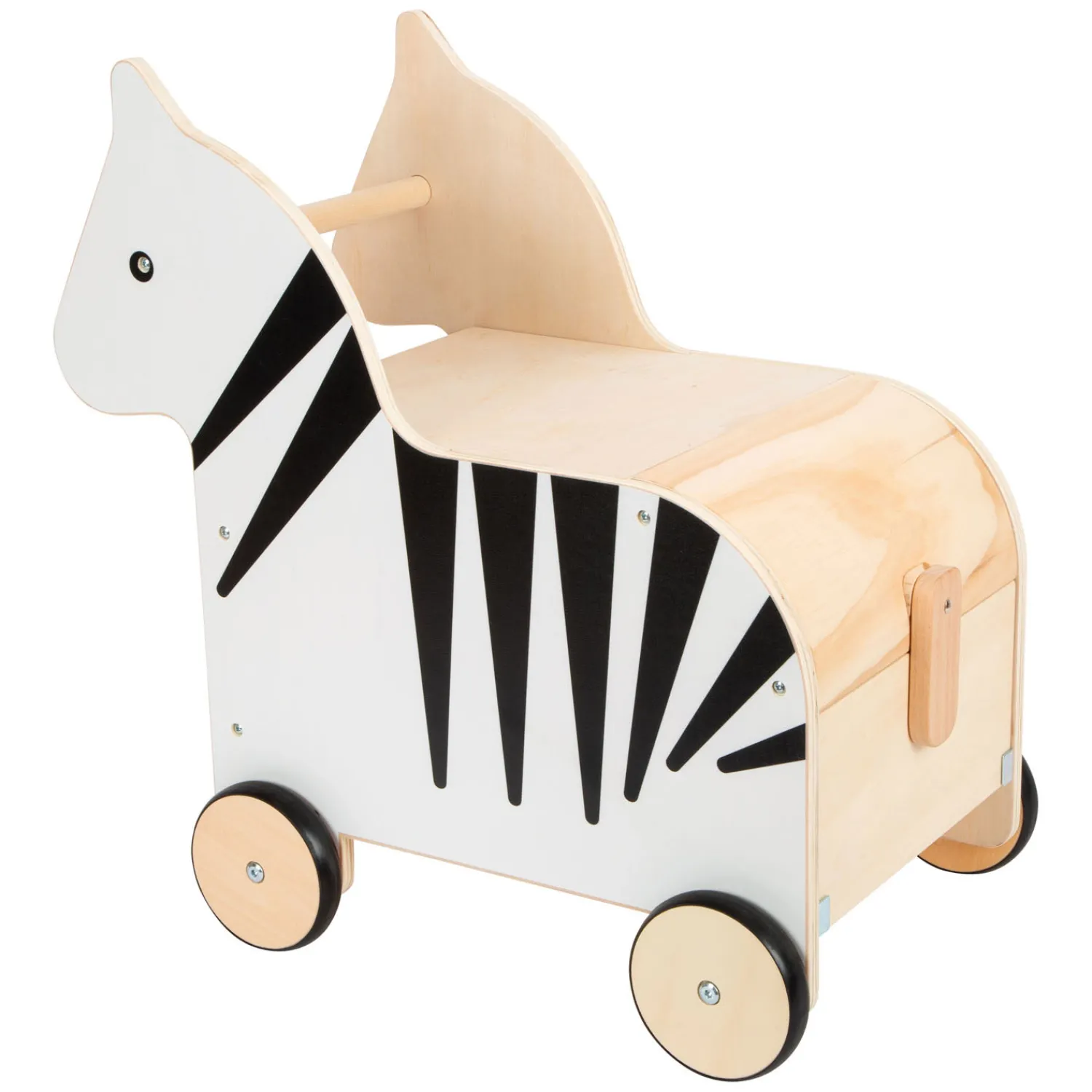 - Houten Speelgoedbox en Trekfiguur Zebra Wildlife>Small Foot