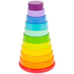 - Houten Stapeltoren Regenboog, 11dlg.-Small Foot Hot
