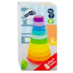- Houten Stapeltoren Regenboog, 11dlg.-Small Foot Hot