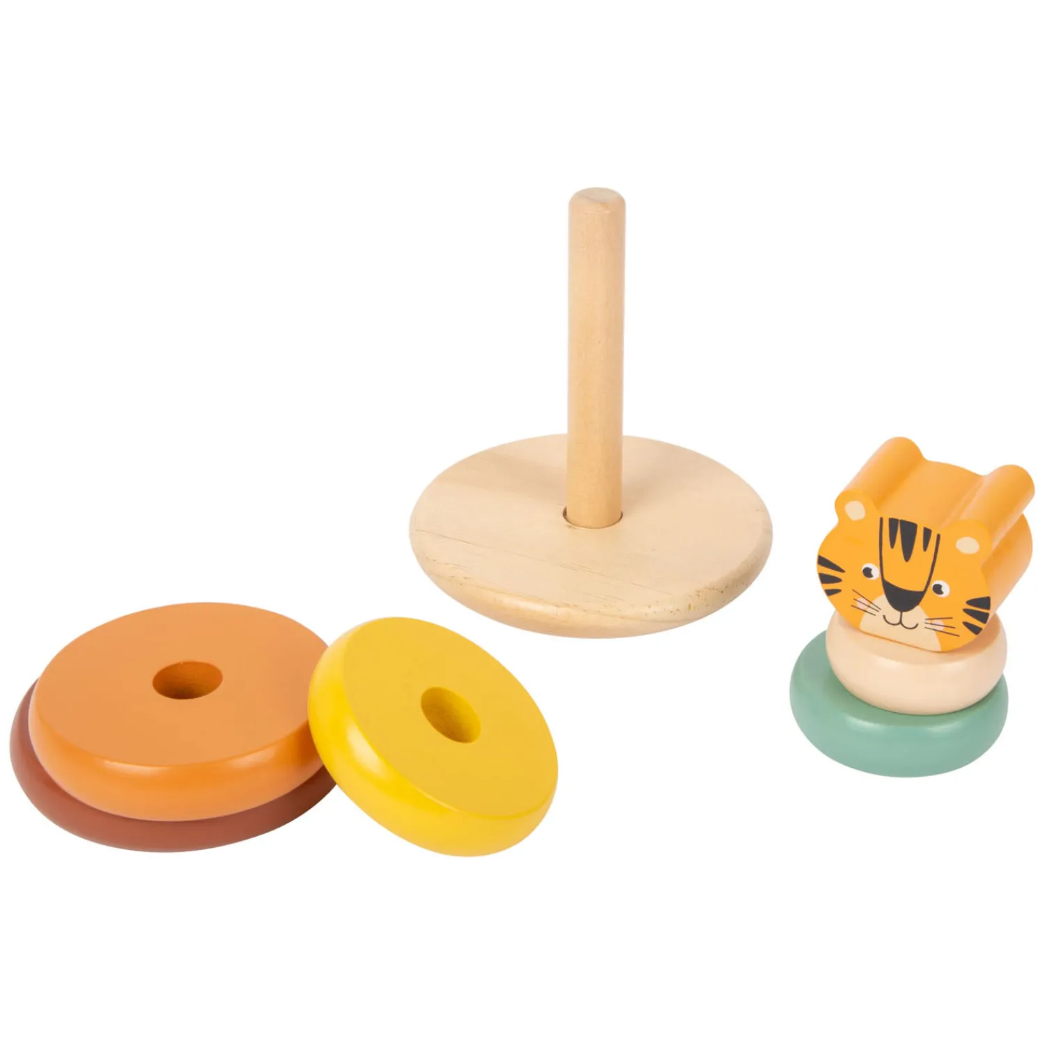 - Houten Stapeltoren Safari Tijger, 7dlg.-Small Foot Discount