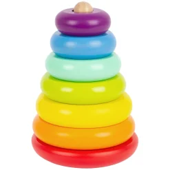 - Houten Stapeltoren Regenboog, 7dlg.>Small Foot