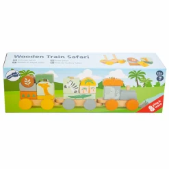 - Houten Stapelblokken Trein Safari, 16dlg.-Small Foot Best