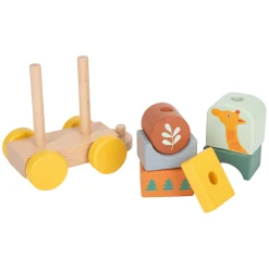 - Houten Stapelblokken Trein Safari, 16dlg.-Small Foot Best