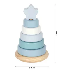 Small Foot - Houten Stapeltoren Blauw - 7dlg.