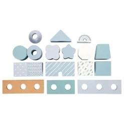 Small Foot - Houten Stapelhuis Blauw - 18dlg. Discount