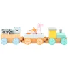 Small Foot - Houten Trein met Bosdieren Pastel, 9dlg. New