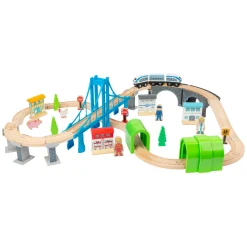- Houten Treinset met Brug, 60dlg.-Small Foot Best