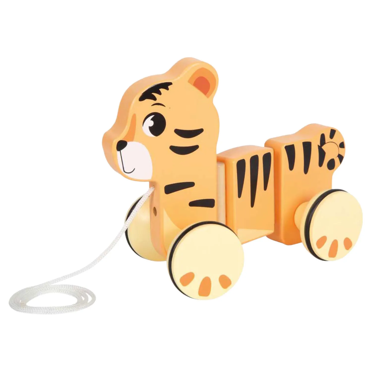 - Houten Trekdier Tijger Safari FSC-Small Foot Outlet