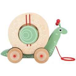 Small Foot - Houten Trekfiguur Vormenstoof Slak, 6dlg. Discount