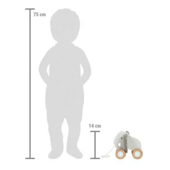 Small Foot - Houten Trekolifant met Knisperende Oren Outlet