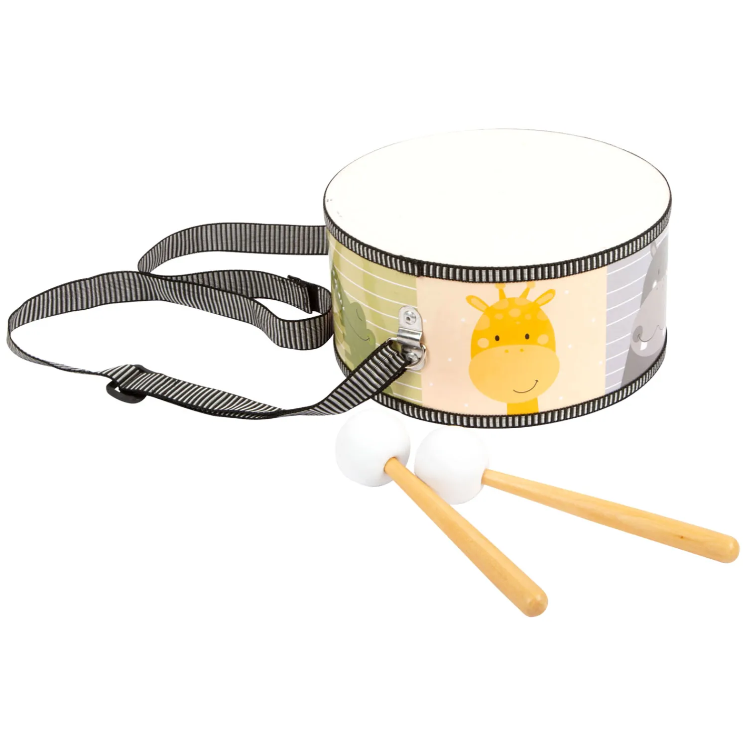 - Houten Trommel Wilde Dieren met Stokken, 3dlg.>Small Foot