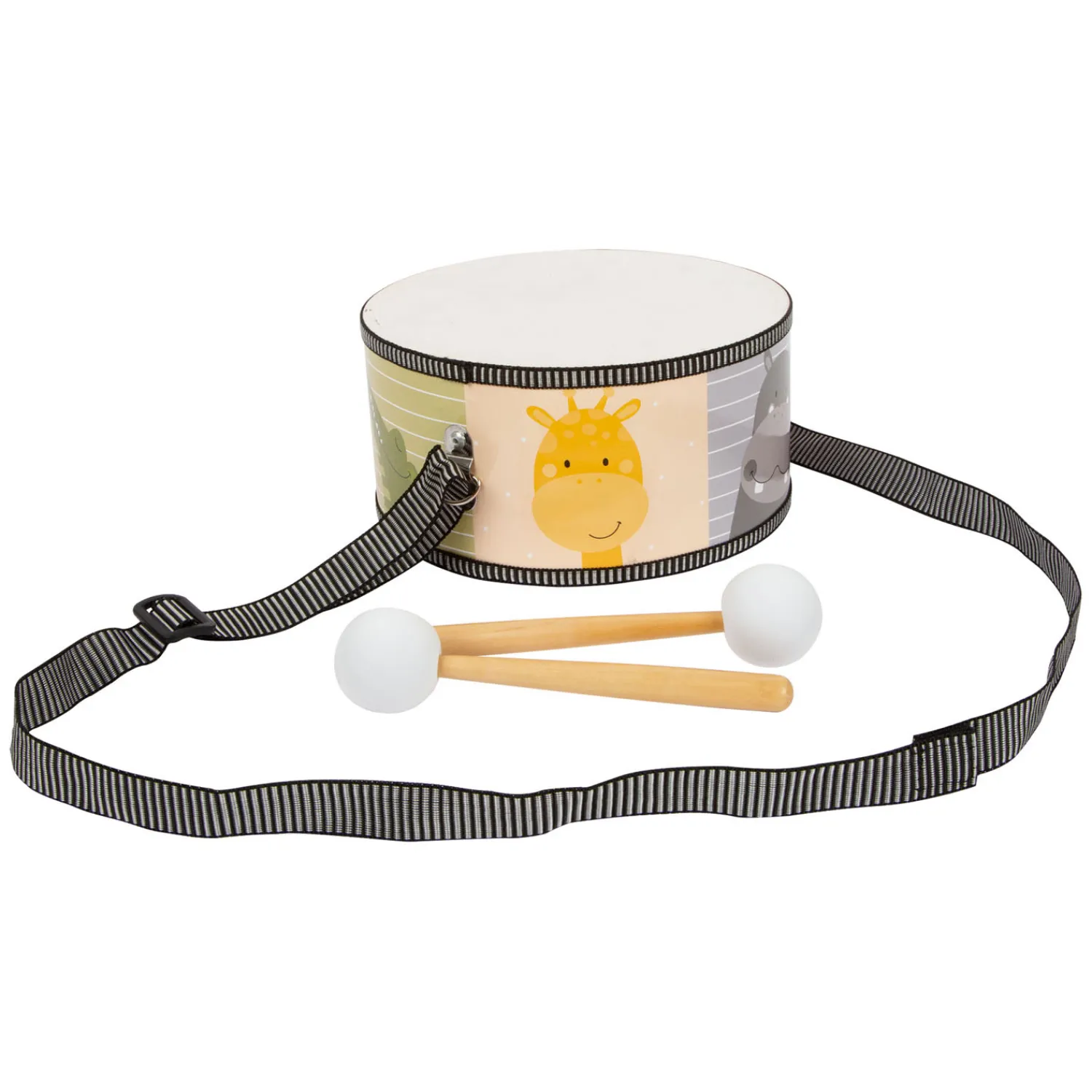 - Houten Trommel Wilde Dieren met Stokken, 3dlg.>Small Foot