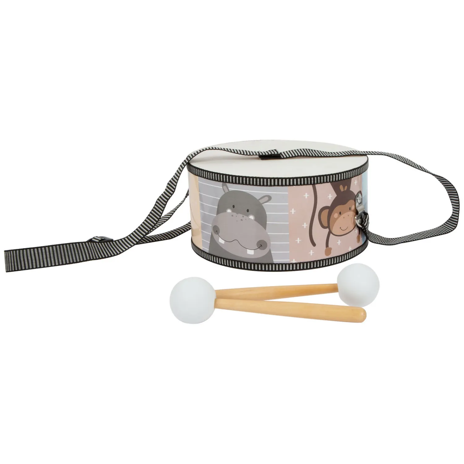 - Houten Trommel Wilde Dieren met Stokken, 3dlg.>Small Foot