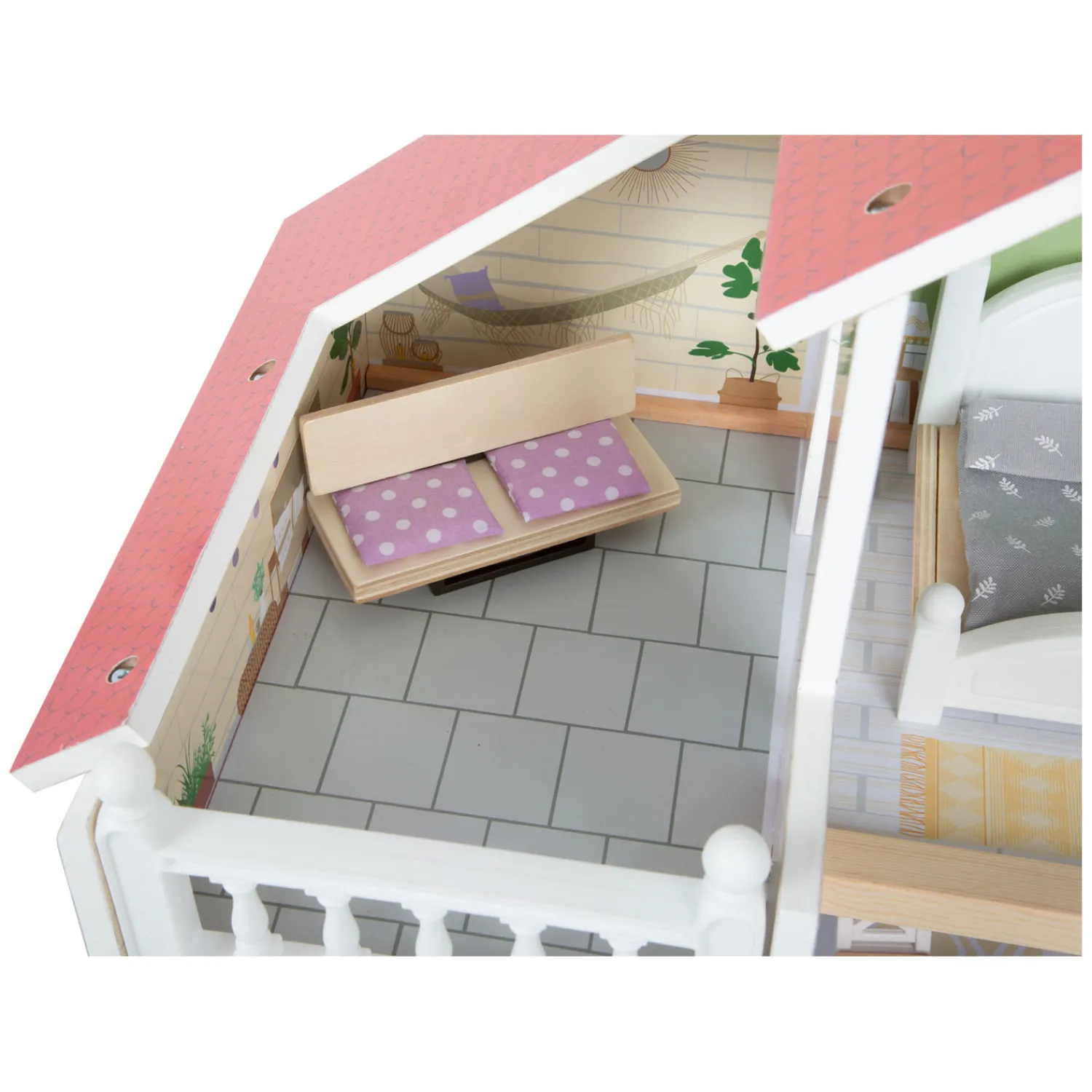 - Houten Urban Villa Poppenhuis met Meubeltjes, 9dlg.>Small Foot Discount