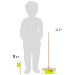 - Houten Veegset met Bezem, 3dlg.><noscript><img width=